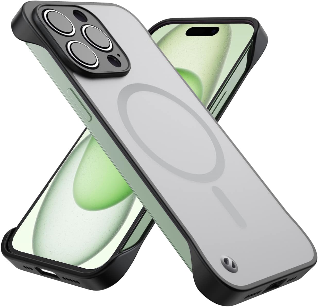Amazon.co.jp: iPhone15plusケース magsafe対応 フレームレス